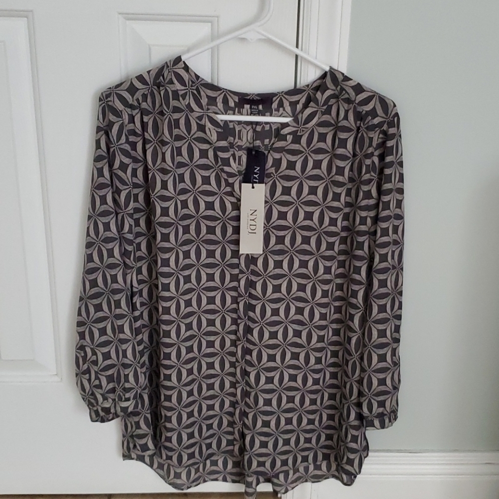 NYDJ pintuck blouse top